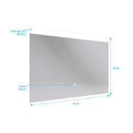 Miroir Led Sky Light 80x60 Pour Salle De Bain