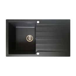 Sierra Évier 1 Cuve 1 Égouttoir En Résine Noir