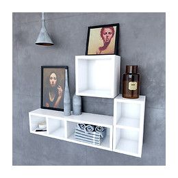 Etagère Murale 30x30x20cm Carrée Blanche De Rangement 1 Emplacement - Personalyz Cube