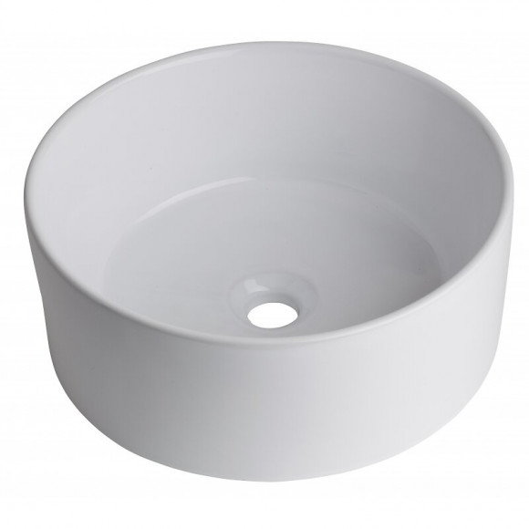 Vasque À Poser Ronde En Céramique Blanc