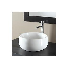 Vasque À Poser Forme Bol En Porcelaine Blanche
