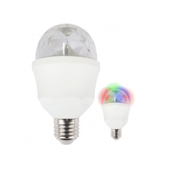 Ampoule Led E27 3w Disco Rotative Rgb 360°