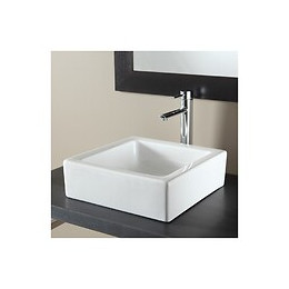 Vasque À Poser Carrée En Céramique Blanc