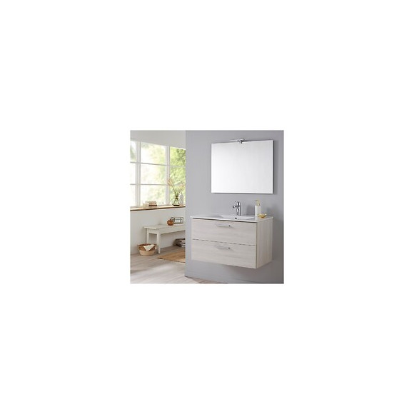 Meuble De Salle De Bain Mall 80 Cm Couleur Bois Blanchi Hibernian