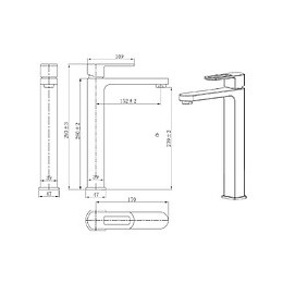 Vito Mitigeur Lavabo Haut Chromé