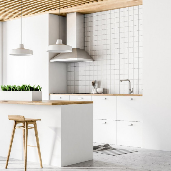 Nautileco Mitigeur Évier Façon Inox Avec Poignée Ajourée