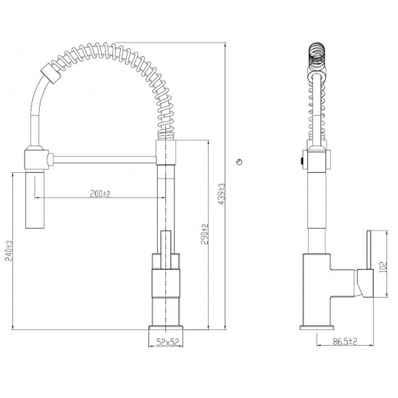 Jackii Mitigeur Évier À Douchette Chromé
