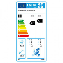 Pompe À Chaleur Air / Eau Monobloc Hpi-m De Dietrich 6 Kw Pour Rèleve Chaudière