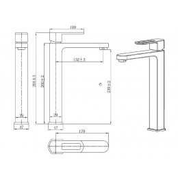Vito Mitigeur Lavabo Haut Chromé