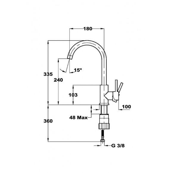 Arko Mitigeur Évier Blanc Chrome