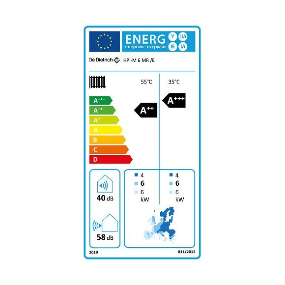 Pompe À Chaleur Air / Eau Monobloc Hpi-m De Dietrich 6 Kw Avec Appoint Électrique