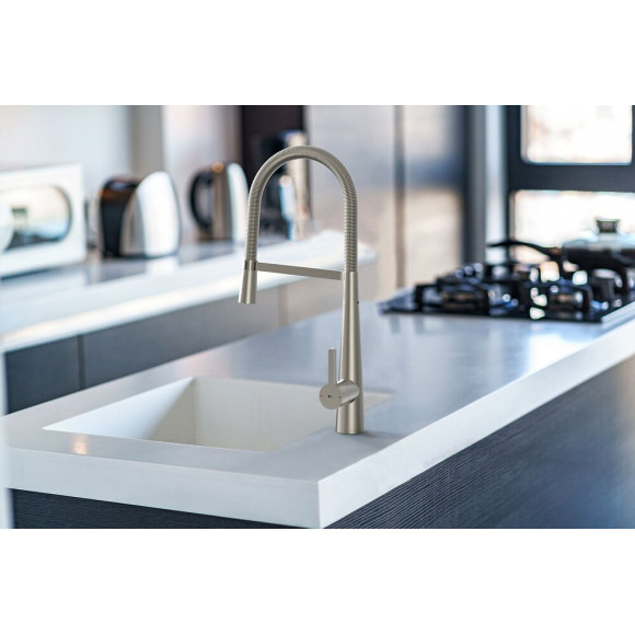 Muze Mitigeur Évier À Douchette Façon Inox