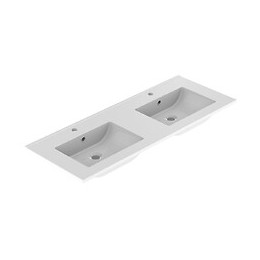 Plan Vasque Double En Céramique 120 Cm Primo