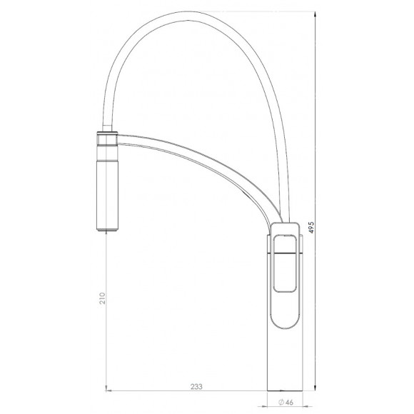 Arche Mitigeur Évier À Douchette Façon Inox