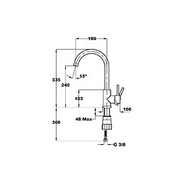 Arko Mitigeur Évier Rouge Chrome