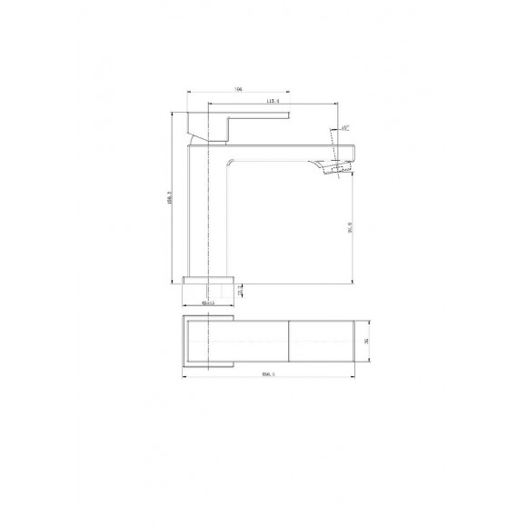 Angolo Mitigeur Lavabo Bas Chromé