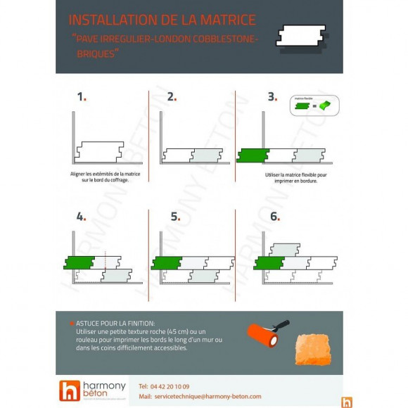 Moule Dessin Briques - 3 Rigides + 1 Flexible