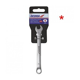 Dtools - Clé Mixte - 38 Mm - Crv - Finition Satinée - Embout Polygonal À 12 Pans - Argent