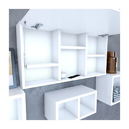 Armoire De Toilette Avec Miroir Et Porte A Fermeture Progressive - Personalyz Rectangle