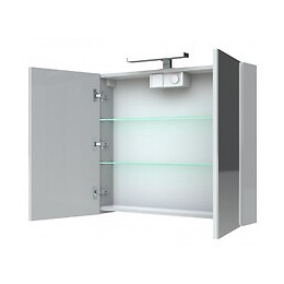Armoire De Toilette Éclairante Juno 80 Cm 2 Portes Blanche