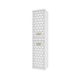Colonne De Salle De Bain Scandinave Blanc A Suspendre - H150xp25xl35cm - Nordik Tegninger