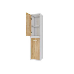 Colonne De Salle De Bain Scandinave Blanc A Suspendre - H150xp25xl35cm - Nordik Naturlig