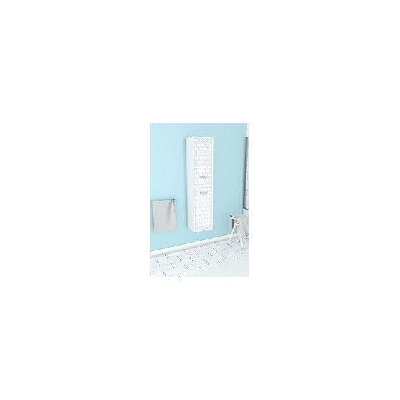 Colonne De Salle De Bain Scandinave Blanc A Suspendre - H150xp25xl35cm - Nordik Tegninger