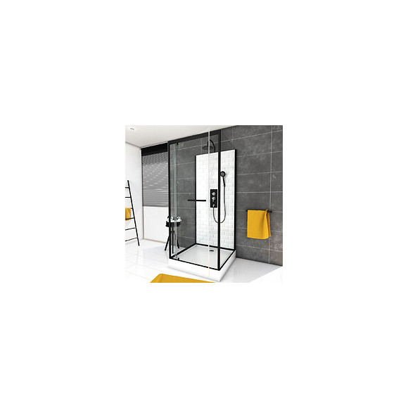 Cabine De Douche Carrée 80x80x230cm À Motif Carreaux De Métro - Underground Square 80