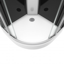 Cabine De Douche 1/4 De Cercle 85x85x225cm - Douche De Tete Reglable En Hauteur - Lift Up