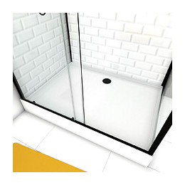 Cabine De Douche Rectangle 80x110x230cm À Motif Carreaux De Métro - Underground Rectangle 110