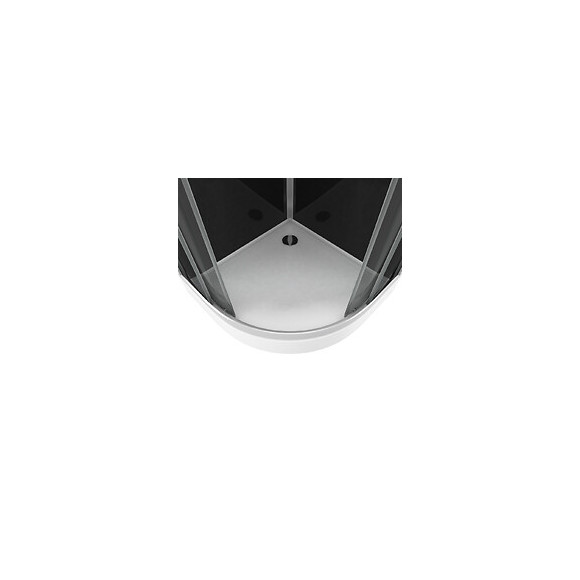 Cabine De Douche Raven Round 1/4 De Cercle 90x90x215cm