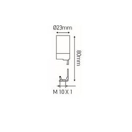 Support Bougie Thermopastique Femelle 10x1 - H80mm