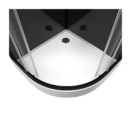 Cabine De Douche Mirror Space Round 1/4 De Cercle 90x90x215cm