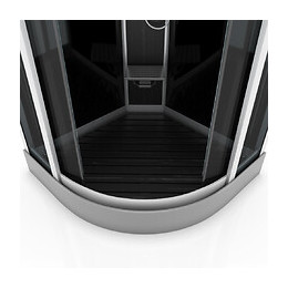 Cabine De Douche 1/4 De Cercle 95x95x215cm Avec Hammam - Dark Hammam