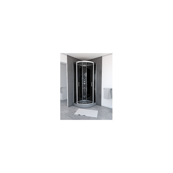 Cabine De Douche 1/4 De Cercle 95x95x215cm Avec Hammam - Dark Hammam