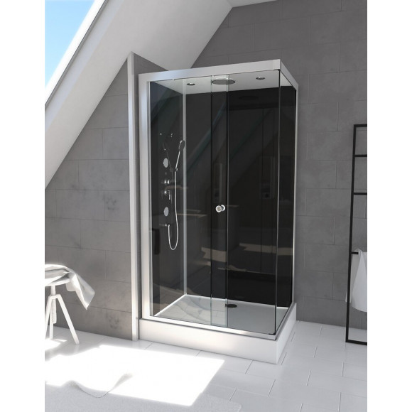 Cabine De Douche Rectangle 110x80x215cm - Raven