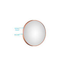 Miroir Salle De Bain Circulaire 60cm De Diametre - Finition Cuivre - Ring Brassy 60