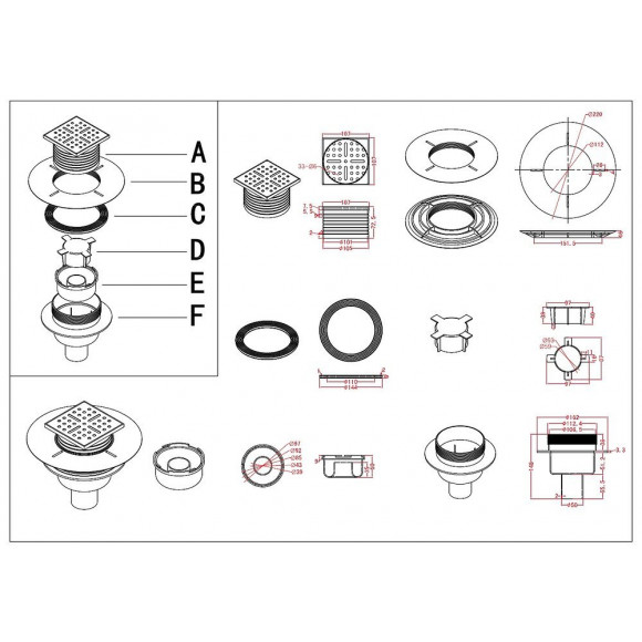 Bonde À Sortie Verticale Pour Bac Receveur De Douche À Carreler Rainy Et High Rainy
