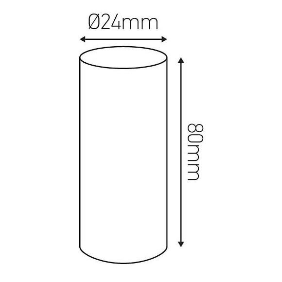 Fourreau D.24mm Blanc Antique H.80mm Avec Gouttes