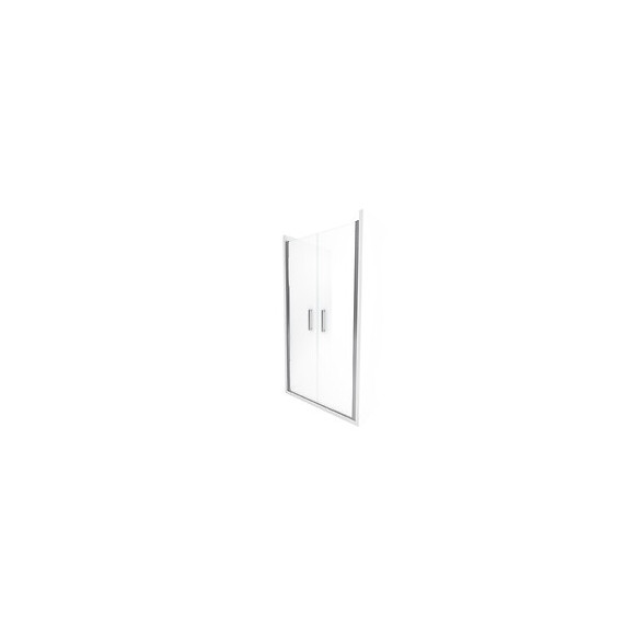 Paroi Porte De Douche Double Portes Pivotantes - 70x200 Cm - Profile Chrome - Verre 6mm