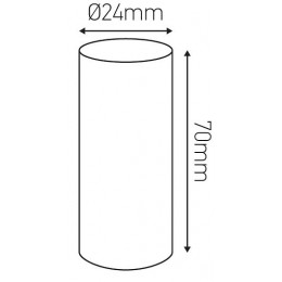 Fourreau D.24 Ivoire Patine H.70mm Avec Gouttes