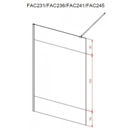 Paroi De Douche A L'italienne - 90x200 Cm Verre Transparent 8mm Avec Bande Depoli