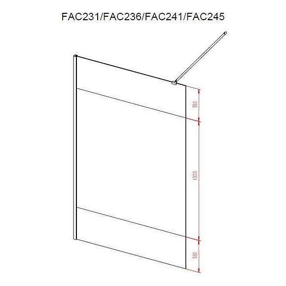 Paroi De Douche A L'italienne - 90x200 Cm Verre Transparent 8mm Avec Bande Depoli