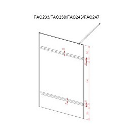 Paroi De Douche A L'italienne - 120x200cm Avec Bande Effet Miroir - Verre Transparent 8mm