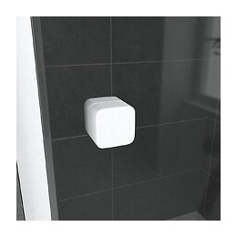Paroi Porte De Douche Coulissante Blanc 140x185cm - Extensible - Whity Slide 140