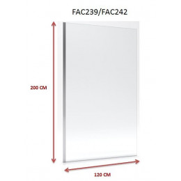 Paroi De Douche À L'italienne Freedom 2 Thin Transparent 120 - 120x200cm Verre Transparent 6mm