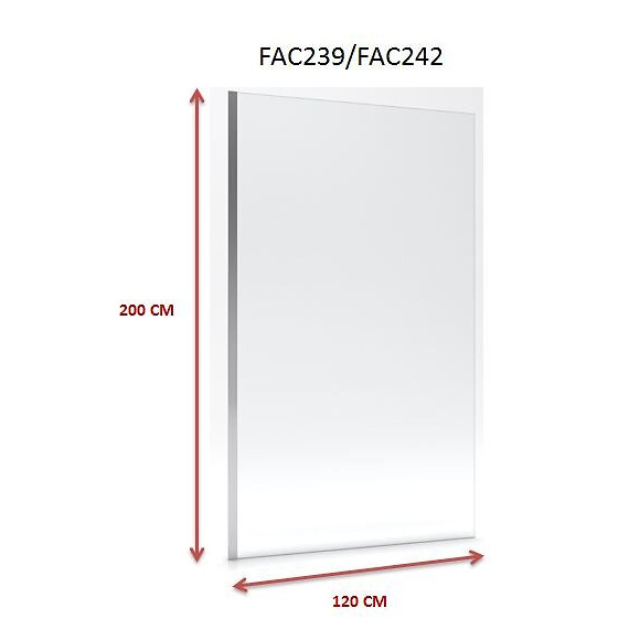 Paroi De Douche À L'italienne Freedom 2 Thin Transparent 120 - 120x200cm Verre Transparent 6mm