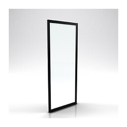 Retour Pour Paroi Pour Douche - 80x200 Cm - Profile Noir Mat - Verre Transparent 6mm