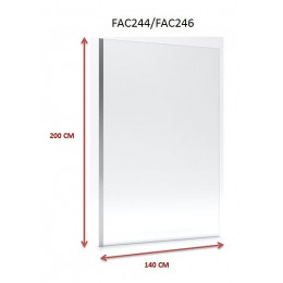 Paroi De Douche À L'italienne Freedom 2 Transparent 140 - 140x200cm Verre Transparent 8mm