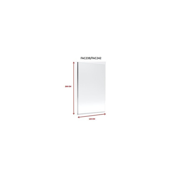 Paroi De Douche À L'italienne Freedom 2 Thin Transparent 120 - 120x200cm Verre Transparent 6mm
